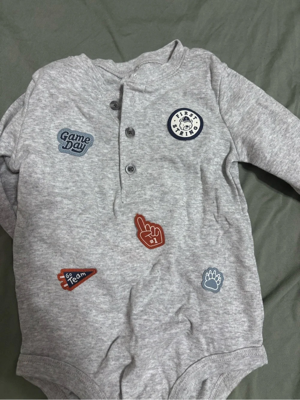 Carter’s onesie lot - sports theme 18 months long sleeve